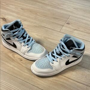 Nike Air Jordan Light Blue and Black Sneakers